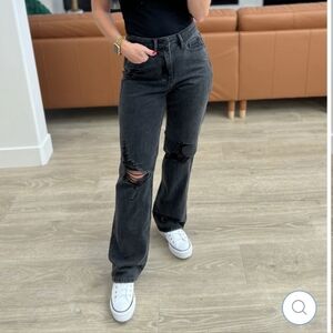 Judy Blue High Rise Rigid Magic 90's Distressed Straight Jeans Size 9/29